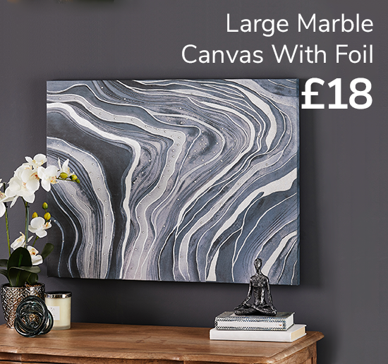 Large Marble Canvas With Foil